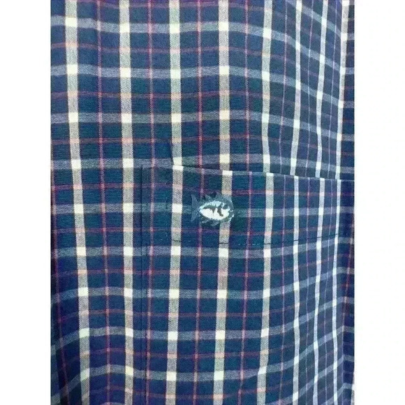 Southern Tide Mens Shirt Small Blue‎ Plaid Classic Fit Cotton Button Up Top - Picture 3 of 8